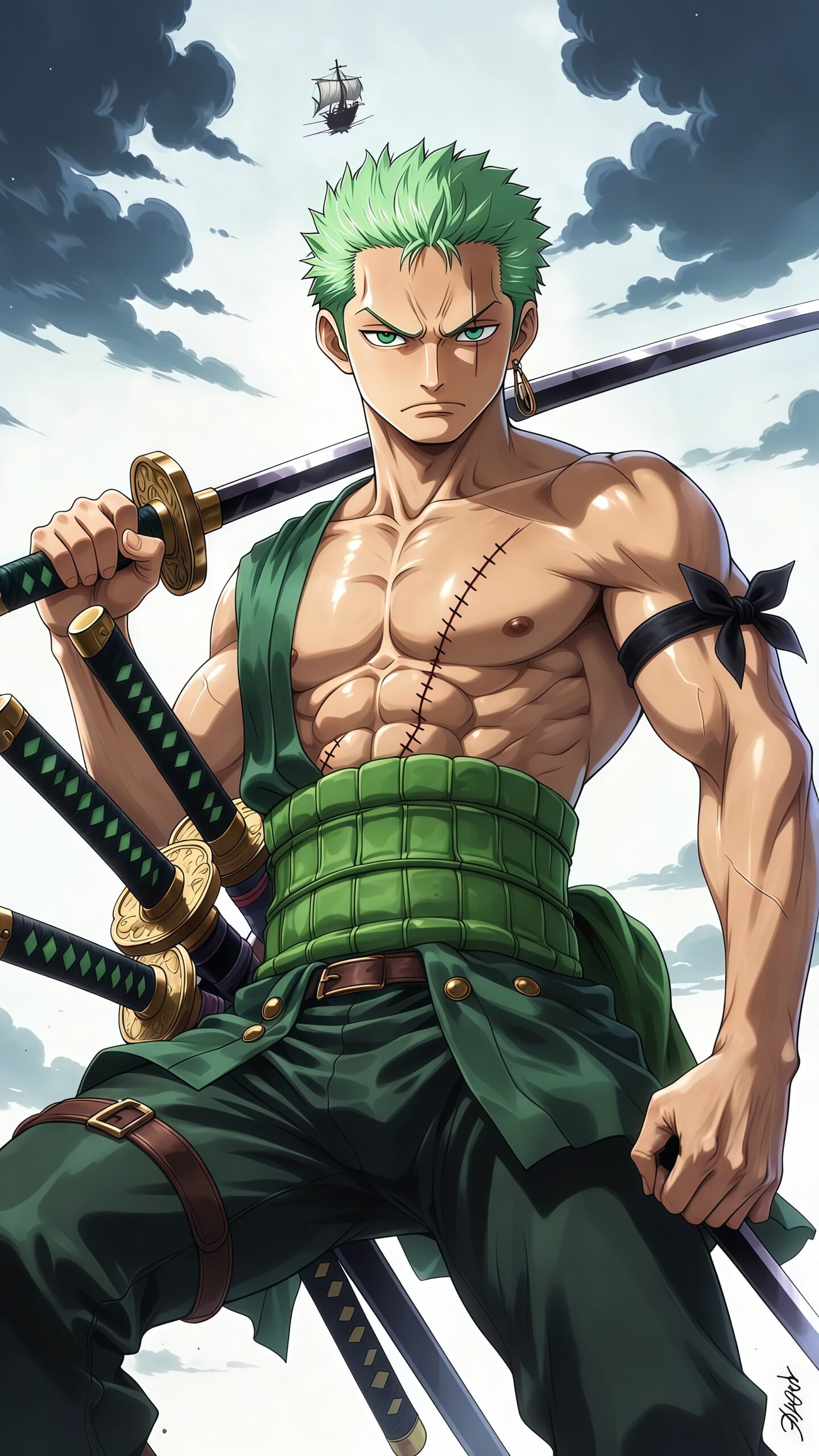 Roronoa Zoro 4K Mobile Wallpaper – Epic One Piece Anime Backgrounds
