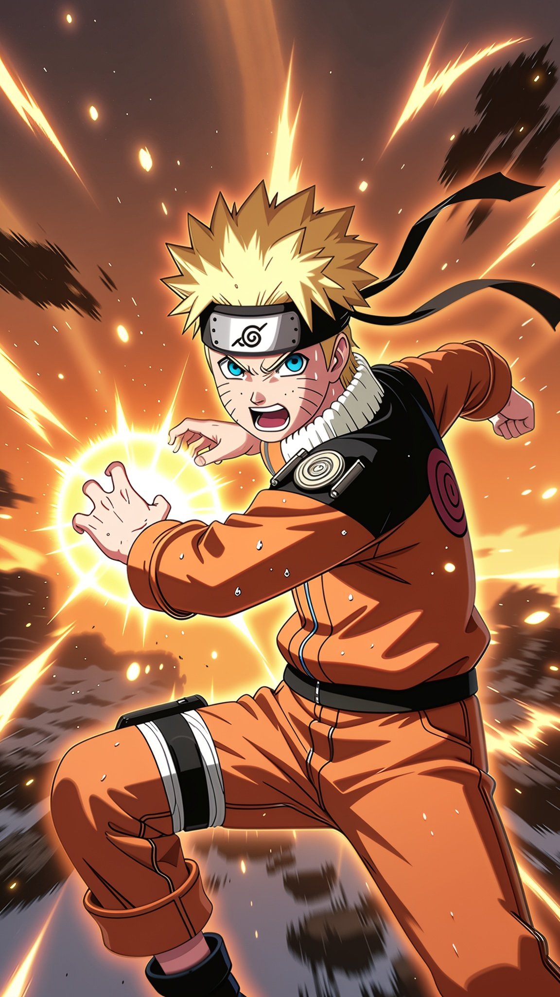 Epic Naruto Uzumaki 4K Wallpaper – Power of the Nine-Tails