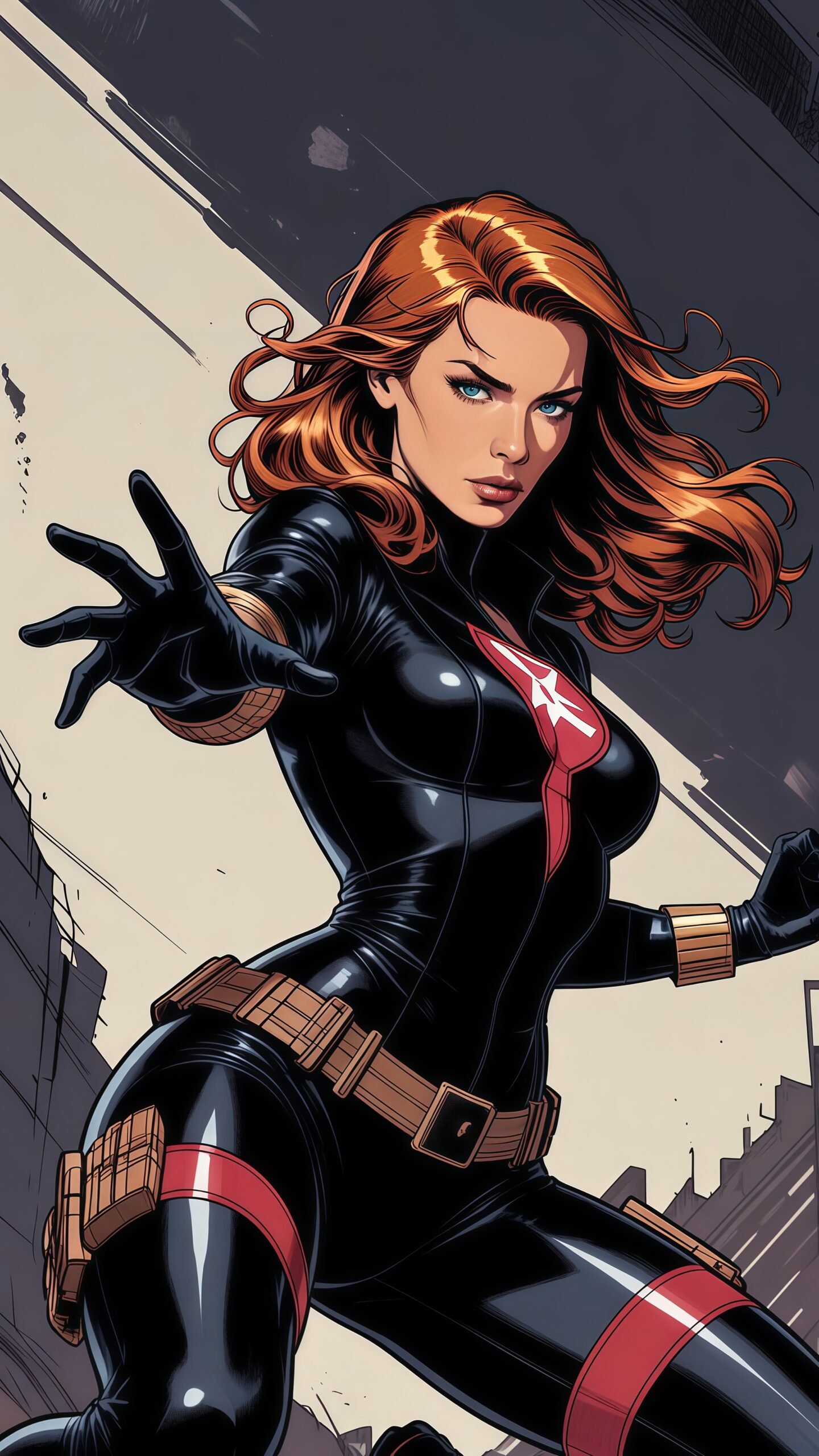 Natasha Romanoff Black Widow Wallpaper HD (Marvel Superhero Mobile Backgrounds)