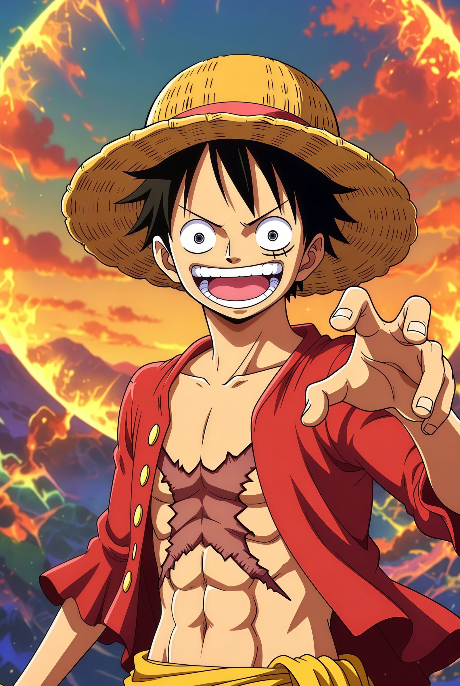 Free Monkey D. Luffy Anime Wallpaper HD for Mobile Phone (One Piece)