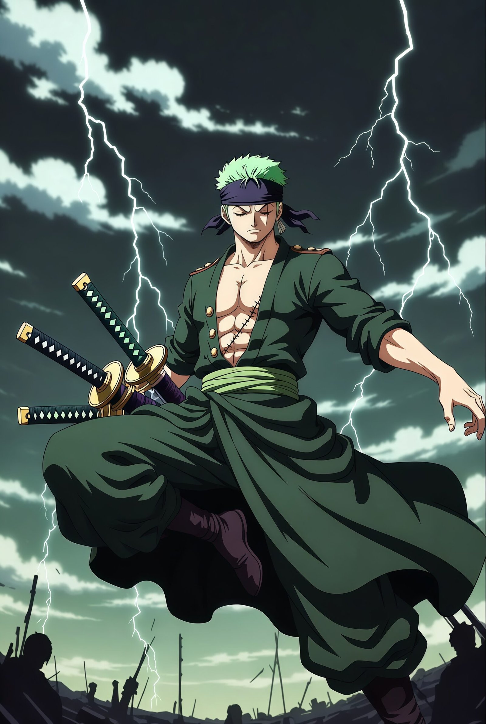 Roronoa Zoro Anime Wallpaper HD (1080×1920) for Android & iPhone