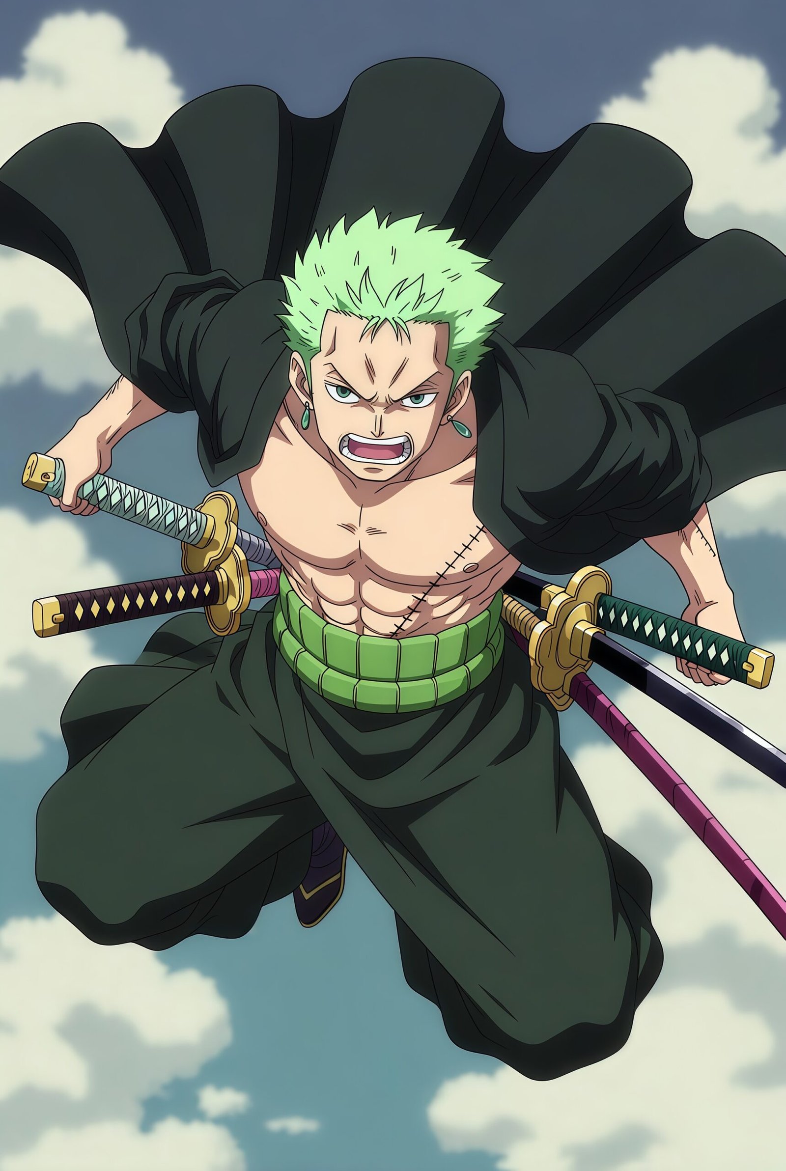 Roronoa Zoro 4K Wallpaper for Phone – Epic Fighting Anime Backgrounds HD