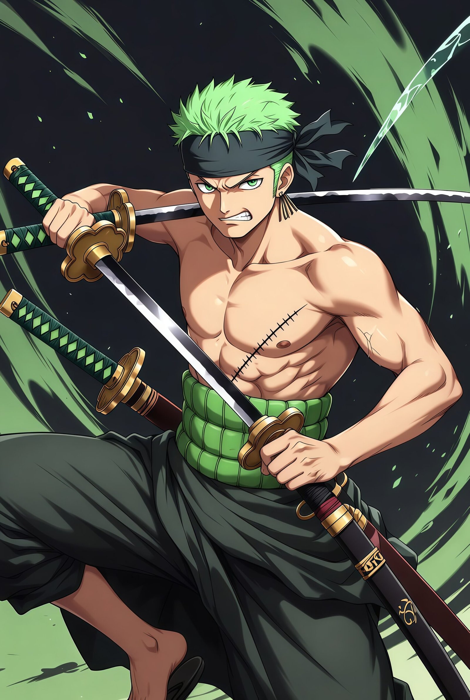 Roronoa Zoro 4K Anime Wallpaper – HD Fighting Scenes for Phone Screen