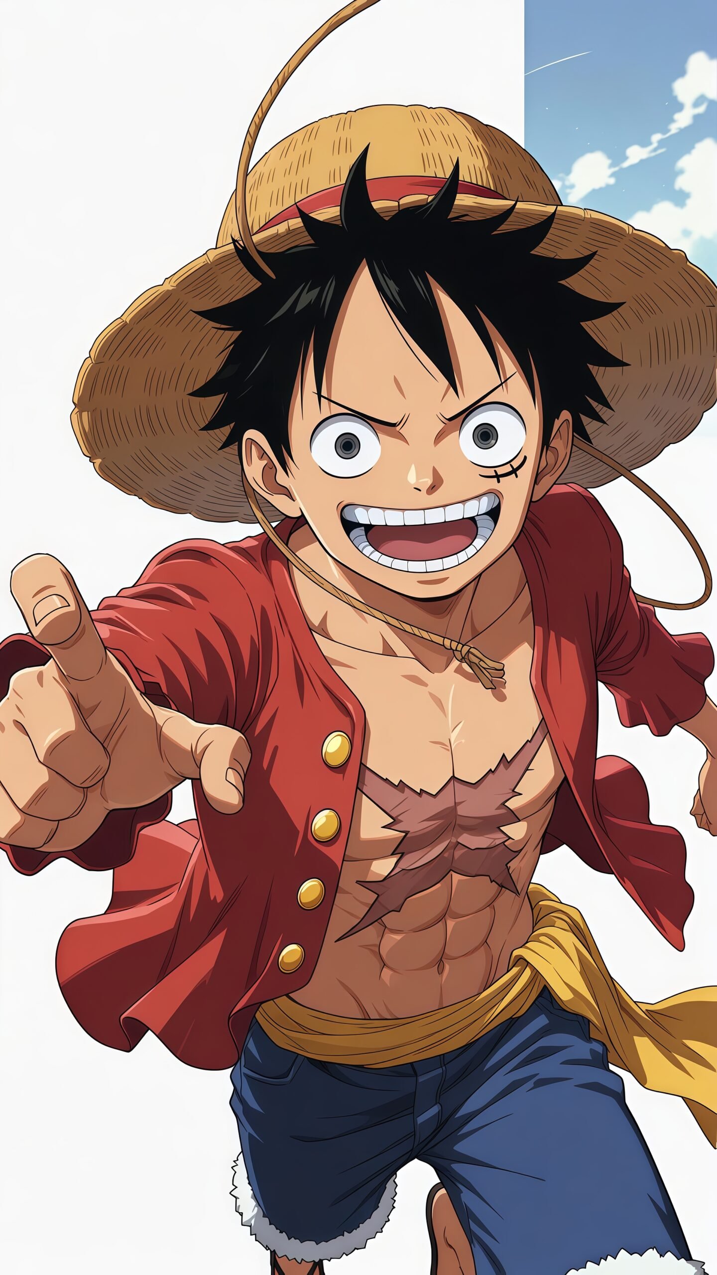 Monkey D. Luffy 4K Wallpaper – Epic Fighting Style Anime Background for Mobile