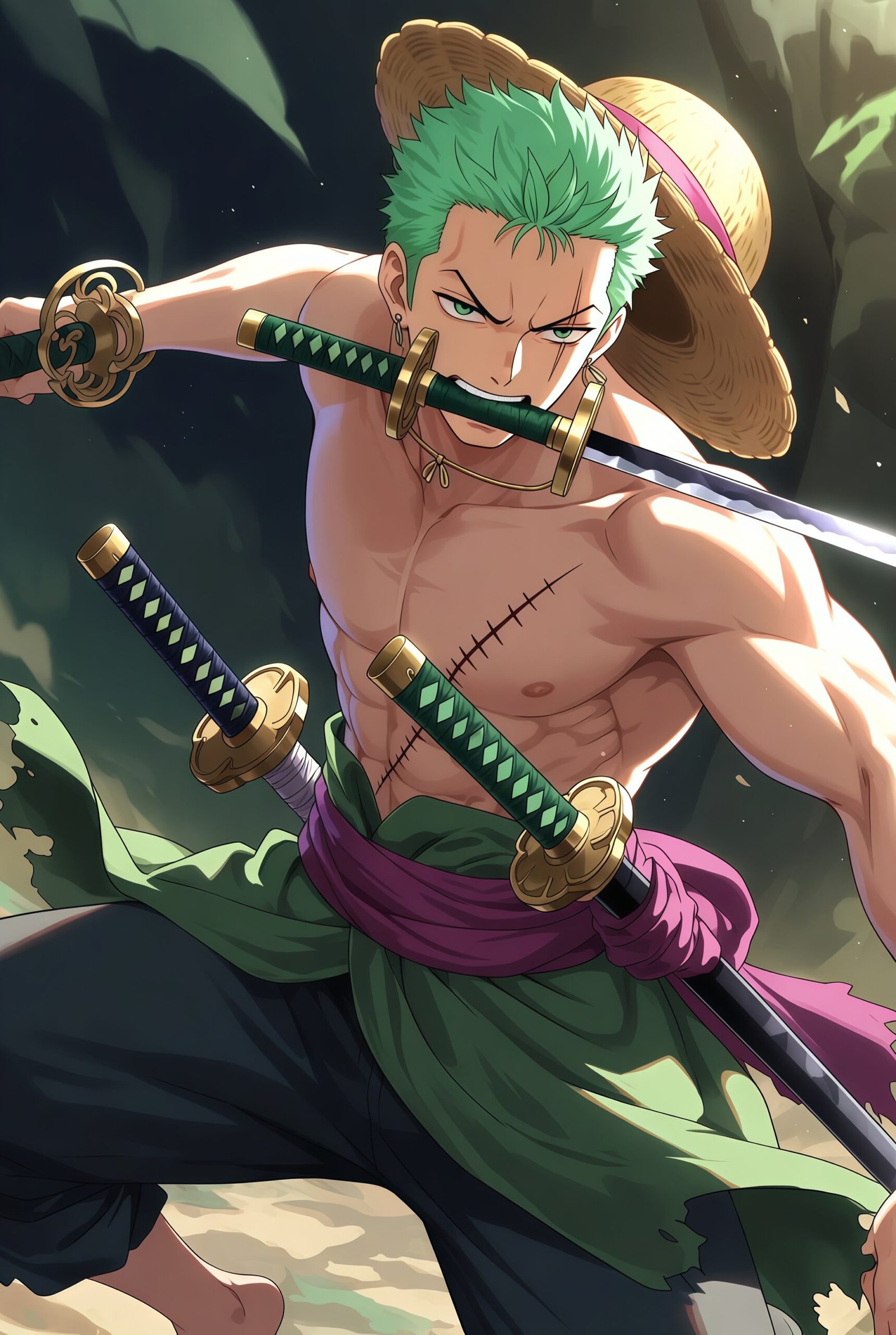 Download Roronoa Zoro 4K Wallpapers – Anime Fighting Style for Mobile
