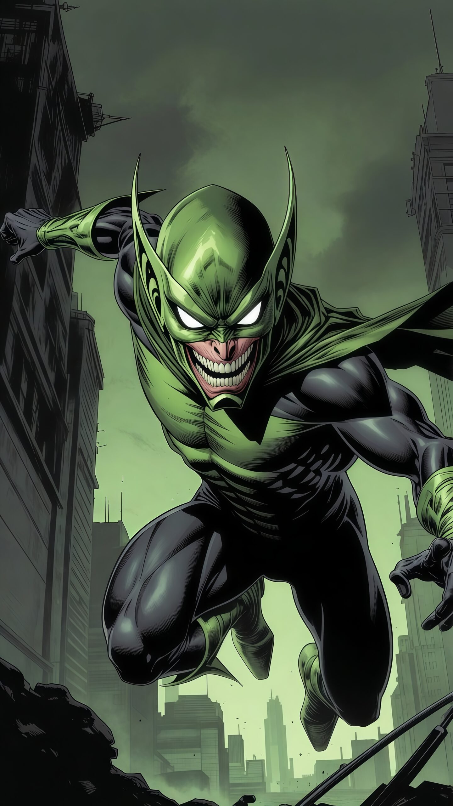 Green Goblin Marvel Wallpaper 4K for Phone – Ultra HD Supervillain Art