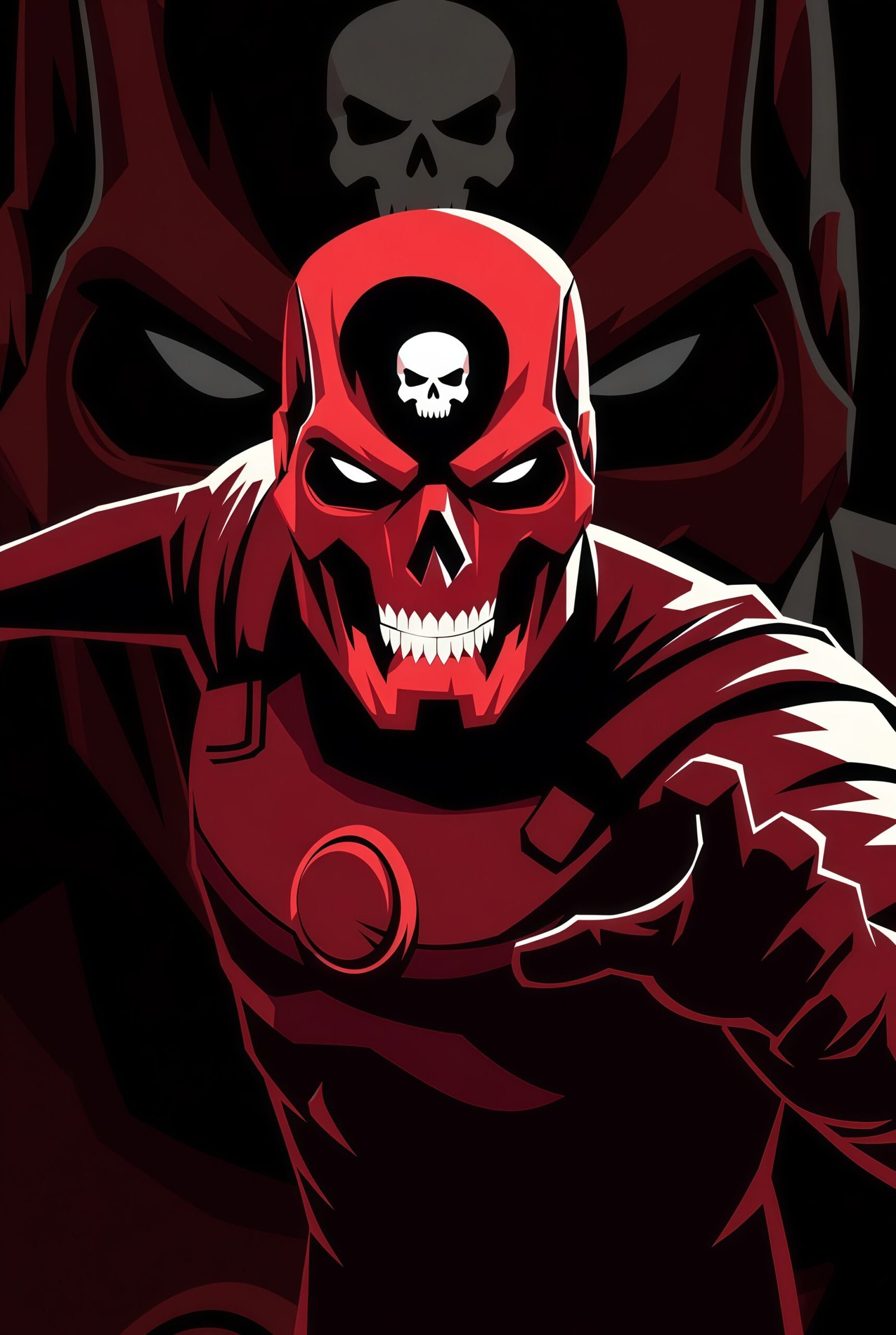 Marvel Red Skull Wallpaper 4K Ultra HD for Mobile – Dark Villain Aesthetic