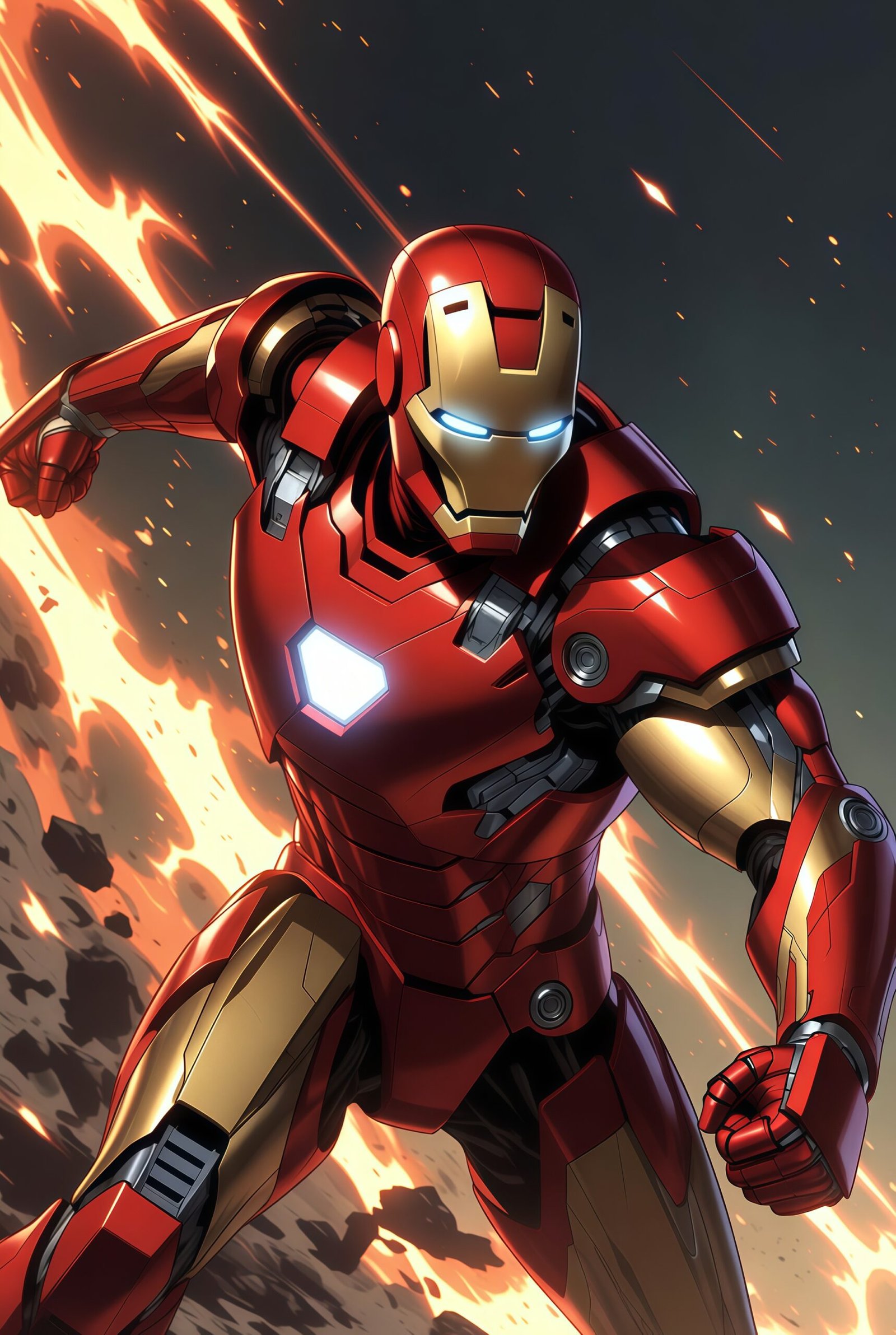 Iron Man Combat Wallpaper 4K for Mobile – Superhero HD Lock Screen