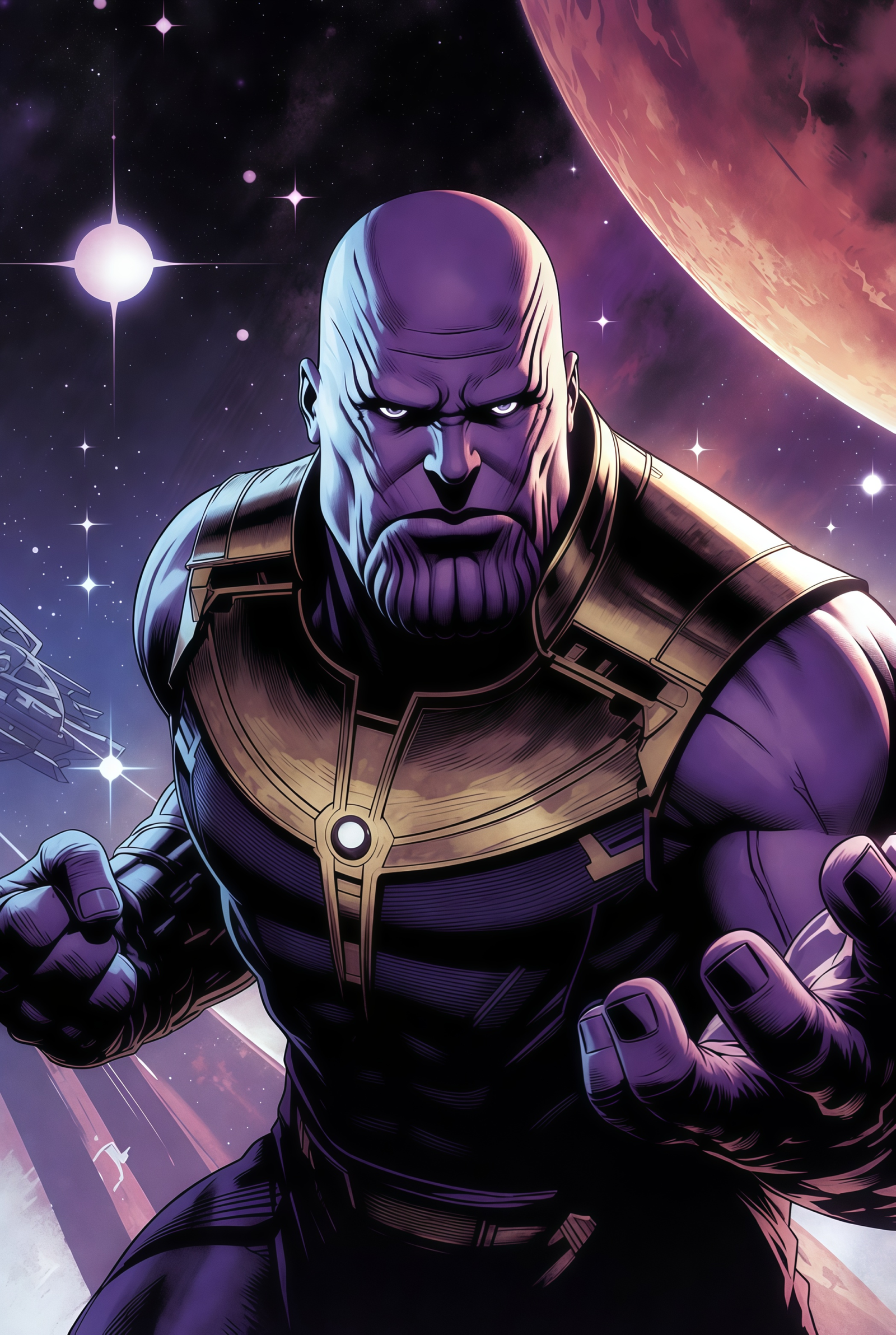Download Thanos Marvel 4K Wallpaper for Phone – Ultra HD Villain Art