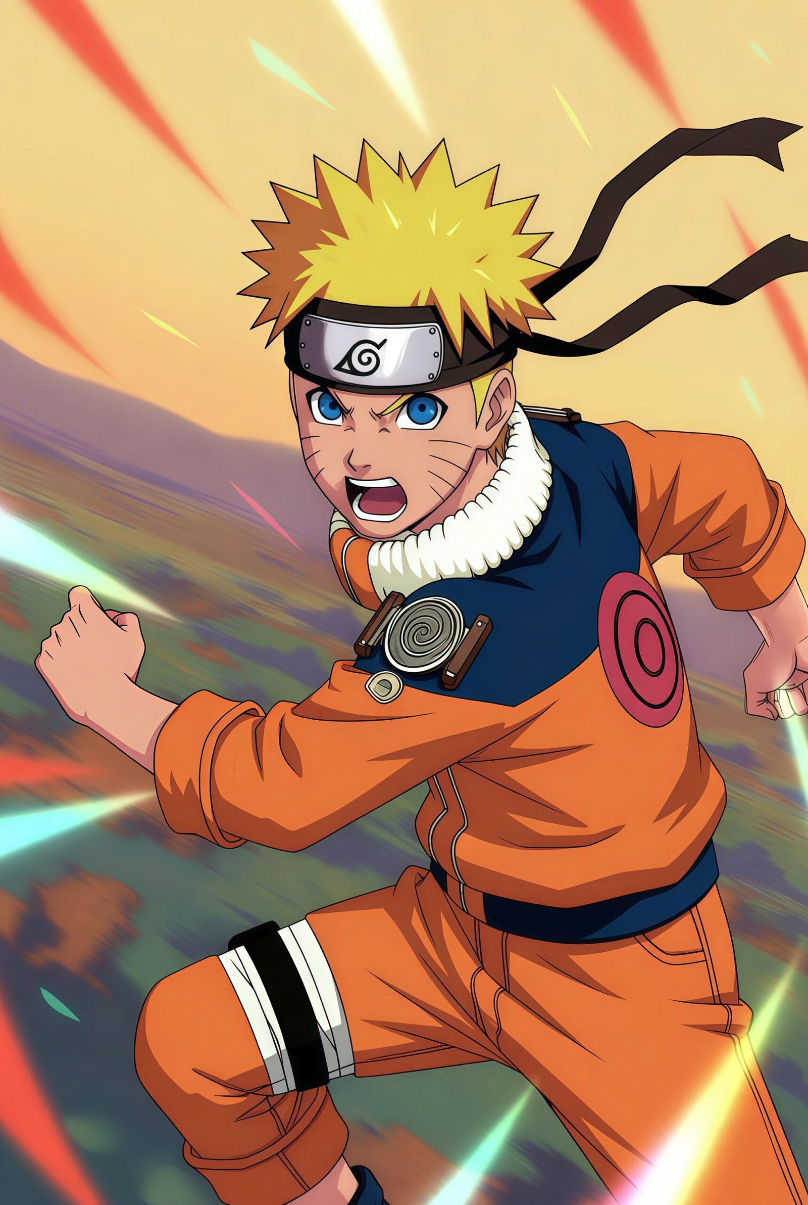 Naruto Uzumaki Fighting Style Wallpaper 4K – Anime HD Background for Mobile