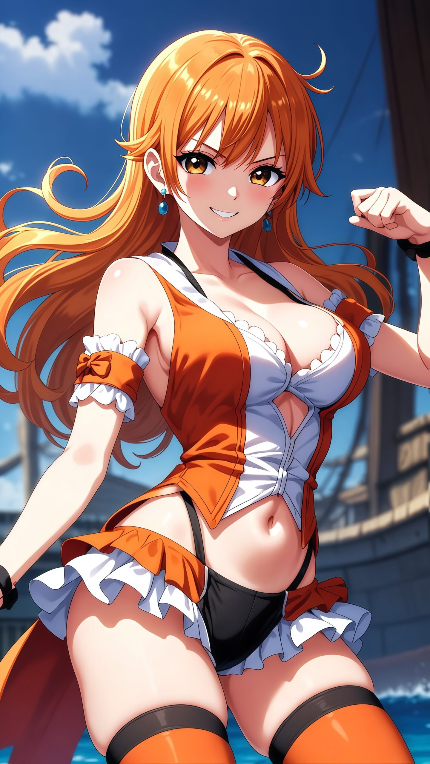 Nami HD Wallpaper 4K Mobile – One Piece Anime Background Free